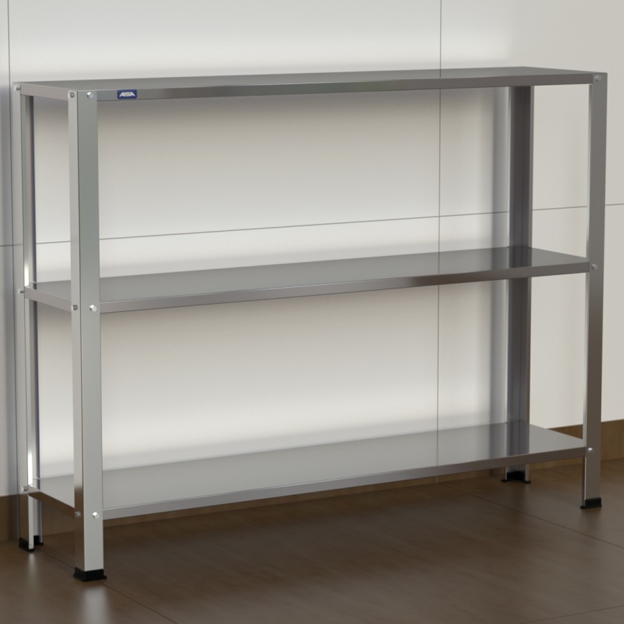 Estante Armário Prateleira Inox 3 Bandejas 300 X 1200 Aisa